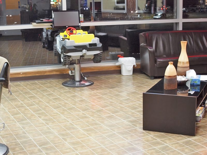 Inside Coiffure Toni with barber chairs